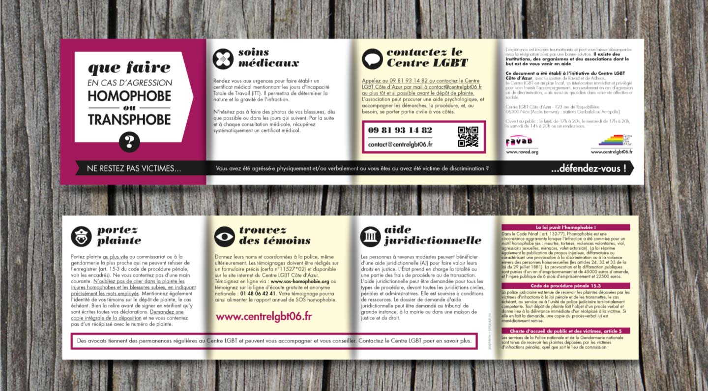 Brochure against homophobia